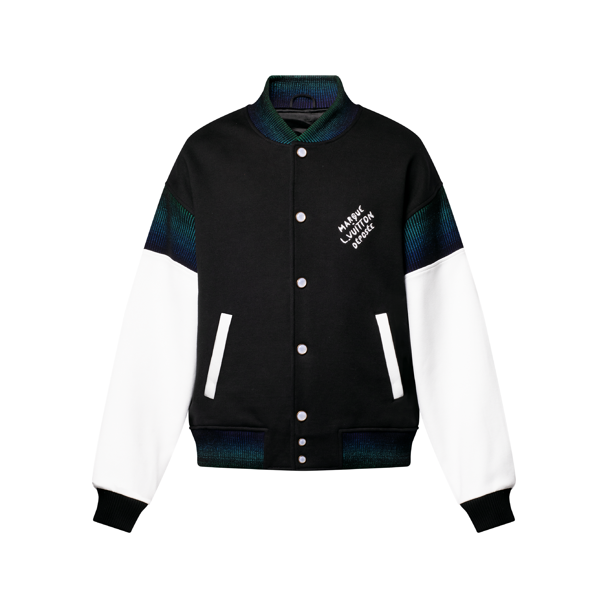 Shop LOUIS VUITTON Mix Leather Varsity Blouson at Beverly